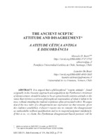 THE ANCIENT SCEPTIC ATTITUDE AND DISAGREEMENT