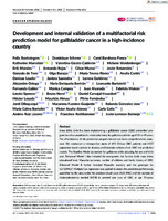 Development and internal validation of a multifactorial risk prediction model for gallbladder cancer in a high-incidence country