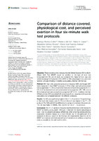 Comparison of distance covered, physiological cost, and perceived exertion in four six-minute walk test protocols