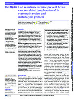 Can resistance exercise prevent breast cancer-related lymphoedema? A systematic review and metanalysis protocol