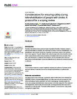 Considerations for ensuring safety during