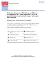 Analysing the impacts of individual-level factors on public transport usage during the COVID-19 pandemic: a comprehensive literature review and meta-analysis