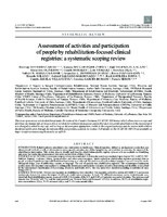 Assessment of activities and participation of people by rehabilitation-focused clinical registries: a systematic scoping review