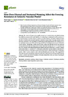      How Does Diurnal and Nocturnal Warming Affect the Freezing Resistance of Antarctic Vascular Plants? 