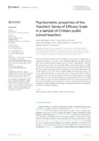 Psychometric properties of the Teachers' Sense of Efficacy Scale in a sample of Chilean public school teachers