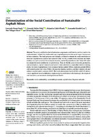Determination of the Social Contribution of Sustainable Asphalt Mixes