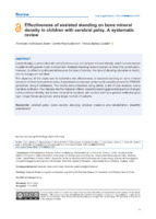 Effectiveness of assisted standing on bone mineral density in children with cerebral palsy. A systematic review