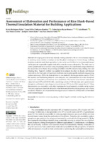 Assessment of Elaboration and Performance of Rice Husk-Based Thermal Insulation Material for Building Applications