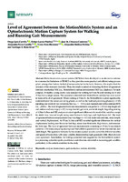 Level of Agreement between the MotionMetrix System and an Optoelectronic Motion Capture System for Walking and Running Gait Measurements