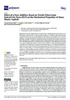  Effect of a New Additive Based on Textile Fibres from End-of-Life Tyres (ELT) on the Mechanical Properties of Stone Mastic Asphalt 