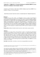      Adaptation and Validation of the Identity Bubble Reinforcement Scale (IBRS-9) in a Sample of Chilean University Students 