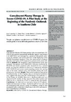 Convalescent Plasma Therapy in Severe COVID-19: A Pilot Study at the Beginning of the Pandemic Outbreak in Southern Chile