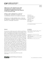 Adherence to the Mediterranean diet and depression, anxiety, and stress symptoms in Chilean university students: a cross-sectional study