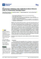 Psychometric Validation of the Adult Prosocialness Behavior Scale in a Professional Teaching Context