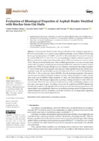 Evaluation of Rheological Properties of Asphalt Binder Modifiedwith Biochar from Oat Hulls (version publicada)