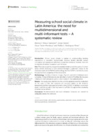 Measuring school social climate in Latin America: the need for multidimensional and multi-informant tests - A systematic review