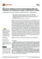      Biomechanical Behavior of Narrow Dental Implants Made with Aluminum- and Vanadium-Free Alloys: A Finite Element Analysis 