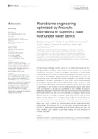 Microbiome engineering optimized by Antarctic microbiota to support a plant host under water deficit