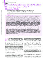 Views of Multiple Sclerosis Patients About Key Elements for a Decision Aid: A Qualitative Study