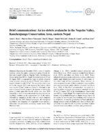 Brief communication: An ice-debris avalanche in the Nupchu Valley, Kanchenjunga Conservation Area, eastern Nepal