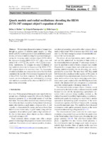 Quark models and radial oscillations