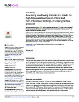Assessing swallowing disorders in adults on high-flow nasal cannula in critical and non-critical care settings. A scoping review protocol