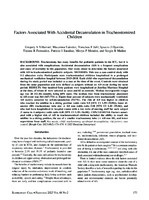 Factors Associated With Accidental Decannulation in Tracheostomized Children
