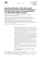 Axonal quantification of the white matter association fasciculi in cerebral hemispheres of cow (Bos taurus), pig (Sus scrofa domesticus) and rabbit (Oryctolagus cuniculus)