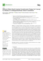 Efficient Mako Shark-Inspired Aerodynamic Design for Concept Car Bodies in Underground Road Tunnel Conditions