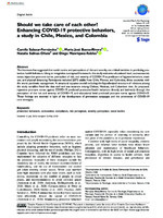 Should we take care of each other? Enhancing COVID-19 protective behaviors, a study in Chile, Mexico, and Colombia