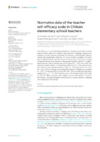 Normative data of the teacher self-efficacy scale in Chilean elementary school teacher (version publicada)