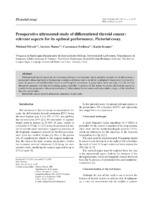 Preoperative ultrasound study of differentiated thyroid cancer: relevant aspects for its optimal performance. Pictorial essay