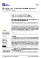 Decoupled Control for Double-T Dc-Dc MMC Topology for MT-HVdc/MVdc Grids 