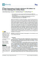 Ex Situ Conservation of Atriplex taltalensis IM Johnst. via In Vitro Culturing of Its Axillary Shoots