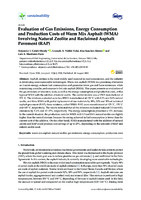 Evaluation of Gas Emissions, Energy Consumption and Production Costs of Warm Mix Asphalt (WMA) Involving Natural Zeolite and Reclaimed Asphalt Pavement (RAP) (version publicada)