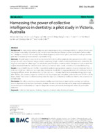 Harnessing the power of collective intelligence in dentistry: a pilot study in Victoria, Australia