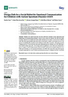 Design Path for a Social Robot for Emotional Communication for Children with Autism Spectrum Disorder (ASD)