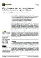 Crop-Specific Effects on Pan-Trap Sampling of Potential Pollinators as Influenced by Trap Color and Locatio
