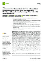 Assessment of the Photosynthetic Response of Potato Plants Inoculated with Rhizoctonia solani and Treated with Flesh-Colored Potato Extracts Nanoencapsulated with Solid Lipid Nanoparticles (version publicada))