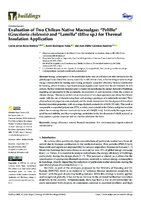 Evaluation of Two Chilean Native Macroalgae Pelillo (Gracilaria chilensis) and Lamilla (Ulva sp.) for Thermal Insulation Application
