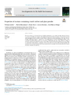 Properties of mortars containing crumb rubber and glass powder