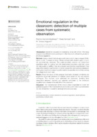 Emotional regulation in the classroom: detection of multiple cases from systematic observation
