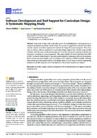 Software Development and Tool Support for Curriculum Design: A Systematic Mapping Study
