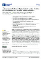 Anthropometric Profile and Physical Activity Level as Predictors of Postural Balance in Overweight and Obese Children