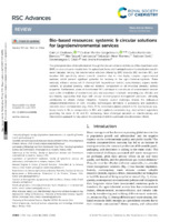 Bio-based resources: systemic & circular solutions for (agro)environmental services