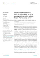 Impact of environmental interventions based on social programs on physical activity levels: A systematic review