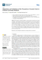Adaptation and Validation of the Perception of Anomie Scale in Chilean University Students