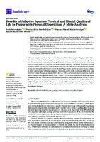 Benefits of Adaptive Sport on Physical and Mental Quality of Life in People with Physical Disabilities: A Meta-Analysis