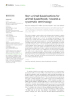 Non-animal-based options for animal-based foods- towards a systematic terminology