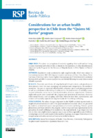 Considerations for an urban health perspective in Chile from the “Quiero Mi Barrio” program 